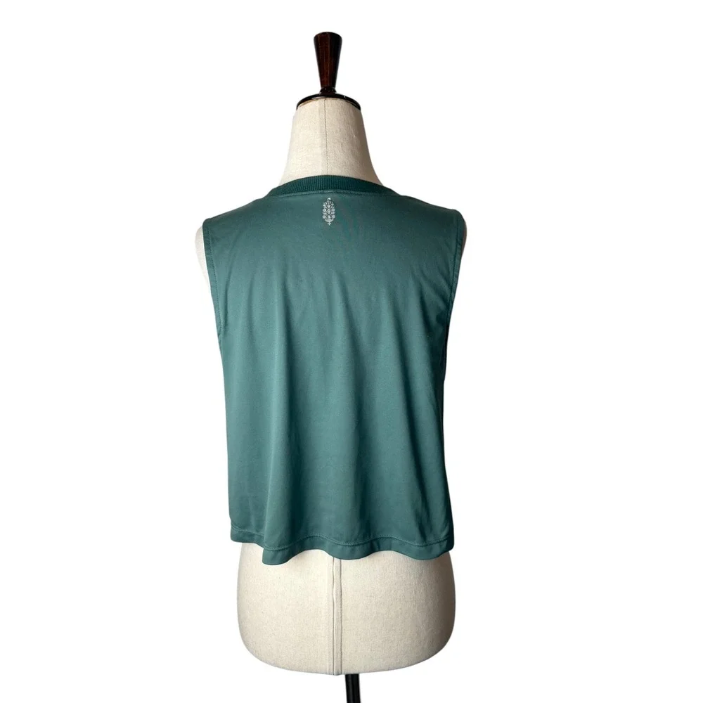 Free People Throwback Tank Women Small Green FP Movement‎ Athleisure Cropped